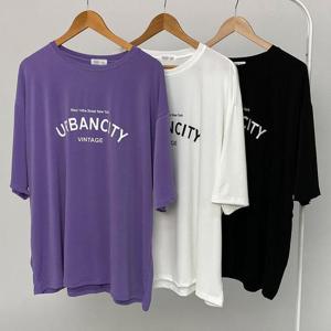 [강물처럼]빅사이즈프린팅티 U766L506 스트릿뉴욕심플티셔츠 BA