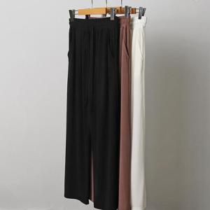 [강물처럼]빅사이즈데일리바지 I987L506 스판플리츠밴딩팬츠 BE