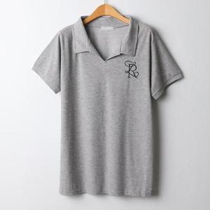 [강물처럼]아이우먼 베이직오픈카라반팔티 RII970M506 빅사이즈