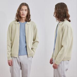 카라셔츠형 풀짚업 가디건 MUOBC4SC401