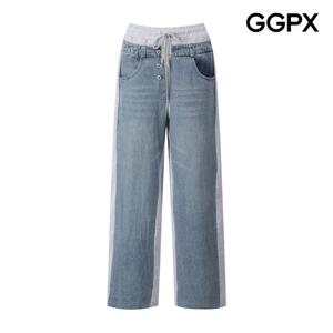 GGPX  투톤 데님 캐주얼 팬츠 (GQ3PT009F)