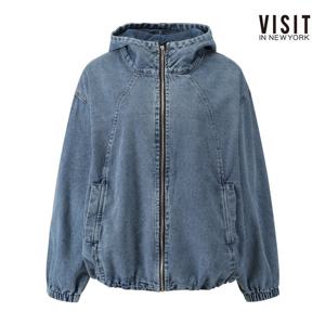 비지트인뉴욕  벌룬 실루엣 밴딩 데님 점퍼 V63JP02