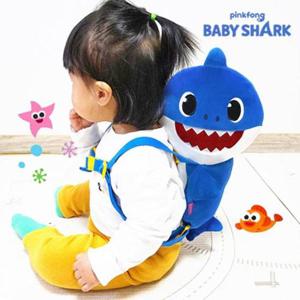 미아방지배낭 핑크퐁 아빠상어 인형배낭-블루