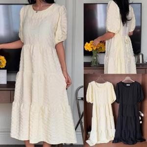 [강물처럼]위쉬몰 YP 튤립퍼프엠보원피스(U421H506) 빅사이즈 (3