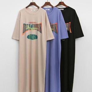 [강물처럼]빅사이즈롱원피스 U577L505 아나로그박시핏원피스 LI