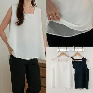 [강물처럼]위쉬몰 RD 이중레이어나시블라우스(S357H505) 빅사이