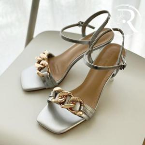 [디자이어로즈][디자이어로즈] 여성 럭셔리 체인 샌들 힐 8.5cm