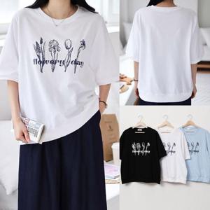 [강물처럼]위쉬몰 SM 플라워리맨투맨티셔츠(U583H505) 빅사이즈