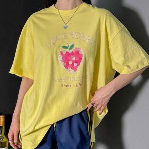 [강물처럼]아이우먼 애플러브가버먼트티셔츠 MAU561M505 빅사이