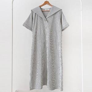 [강물처럼]빅사이즈줄지원피스 U558L505 윈스트라이프셔츠원피스