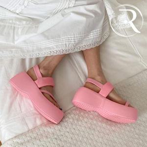 [디자이어로즈][디자이어로즈] 여자 핑크 키높이 통굽샌들 7cm (