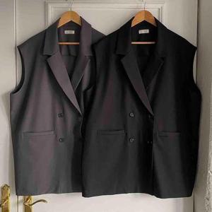 [강물처럼]빅사이즈카라베스트 U128L505 페이지테일러드박시조끼