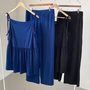 [강물처럼]빅사이즈뷔스티에투피스 U532L505 리본코어나시바지세