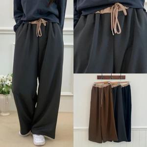 [강물처럼]위쉬몰 SS 몽키배색끈밴딩통바지(S811H409) 빅사이즈