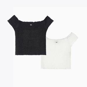 [공식][타미진스] [장원영착용] 스모크 저지 크롭 탑 2종 택1 (T32F1TTO36TWT1)