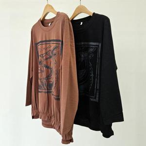 [강물처럼]빅사이즈셔링티 S732L409 아트홀스라운드스트링티 MN