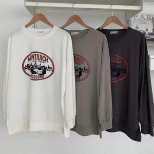 [강물처럼]빅사이즈맨투맨 S672L409 바르셀로나나염루즈핏티 SM