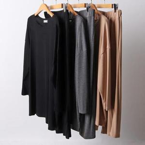 [강물처럼]빅사이즈기본세트 F074L409 스판망고밴딩바지세트 RA