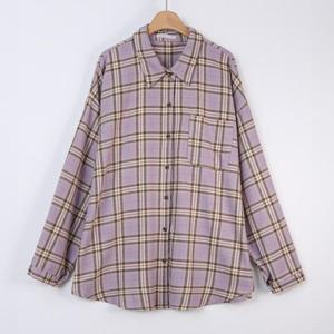 [강물처럼]아이우먼 시티즈오버면체크셔츠 LYS605M408 빅사이즈