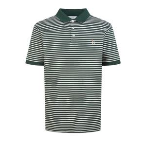 [헤지스]헤지스 그린 스트라이프 면 반팔카라티셔츠 WHTS5B435E3