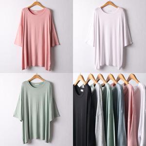 [강물처럼]위쉬몰 RA 라운드실키반팔티셔츠(I550H408) 빅사이즈