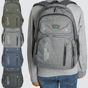 [리더스][리더스] 사이드 단추 세로지퍼 앞주머니 데일리 백팩 (