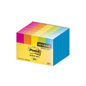 플래그 포스트잇 미니 메모 종이 알뜰팩 3M 670-5AN-5