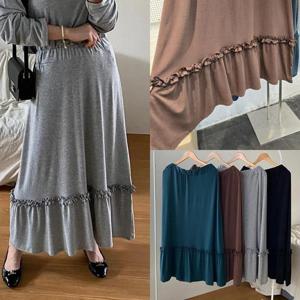 [강물처럼]위쉬몰 RA 곱창프릴스판스커트(S490H407) 빅사이즈 (1