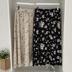 [강물처럼]빅사이즈플레어 S484L407 언노운꽃패턴훌스커트 YP (1