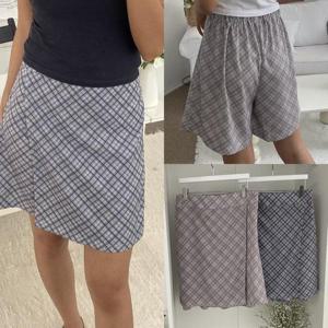 [강물처럼]위쉬몰 YP 멜로디체크랩치마바지(S485H407) 빅사이즈