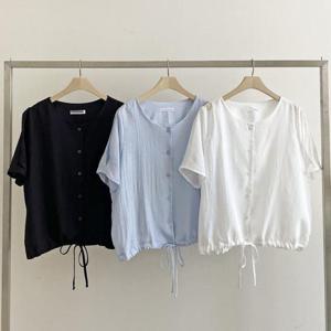 [강물처럼]빅사이즈 가디건 S467L407 에센셜밑단터널블라우스 RD