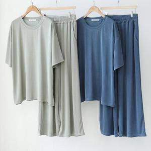 [강물처럼]빅사이즈사랑해요 S461L407 모카썸머통팬츠투피스 WB