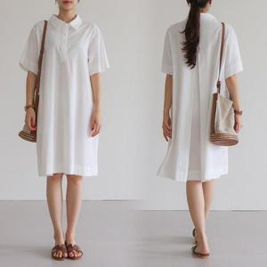 [강물처럼]위쉬몰 WB 파우더피케카라원피스(S460H407) 빅사이즈