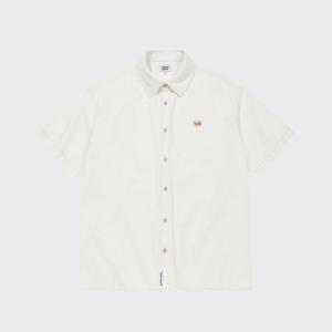 [와키윌리]와키윌리 데님 워싱 반팔 셔츠 화이트 WA2602SS32WH