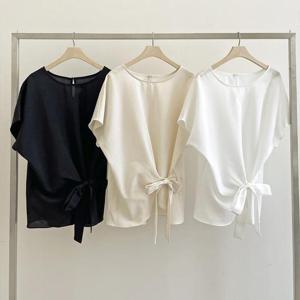 [강물처럼]빅사이즈사랑해요 S377L407 엣지꼬임랩블라우스 SM (1