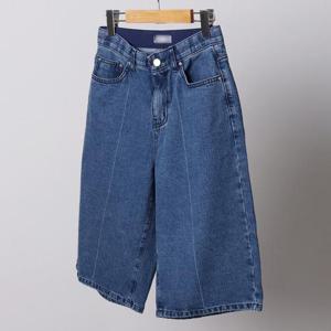 [강물처럼]빅사이즈사랑해요 I857L407 데님핀탁5부면반바지 LO (