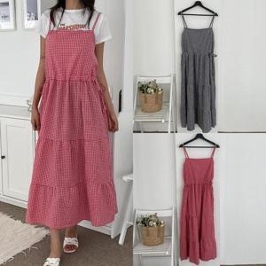 [강물처럼]위쉬몰 YP 에스더체크나시원피스(S392H407) 빅사이즈