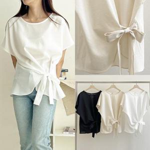 [강물처럼]위쉬몰 SM 그램랩리본블라우스(S377H407) 빅사이즈 (1