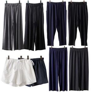 [강물처럼]빅사이즈 쿨링 와이드 아쿠아 통 팬츠 아이스 반 바지