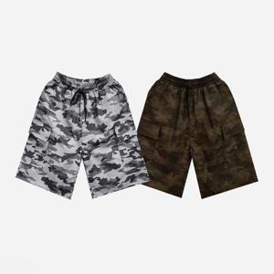 [강물처럼]빅사이즈사랑해요 R132L407 데일리카모포켓반바지 DK