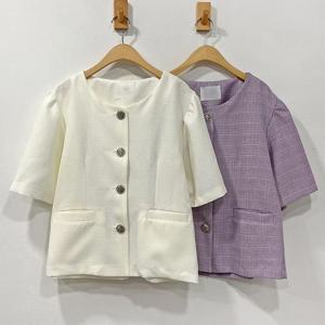 [강물처럼]빅사이즈사랑해요 P612L407 릴리체크케이프형자켓 LT