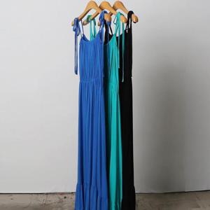 [강물처럼]빅사이즈사랑해요 I933L407 끈나시주름롱원피스 RA (1