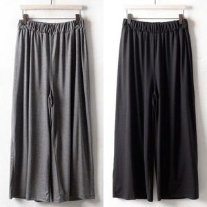 [강물처럼]빅사이즈 시원한 와이드 통 바지 WW1091 스판 레이온