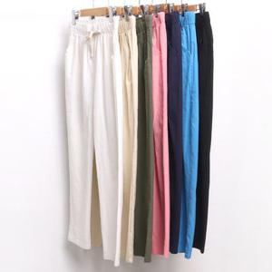 [강물처럼]빅사이즈사랑해요 5195L406 스판린넨밴딩바지 CI (162