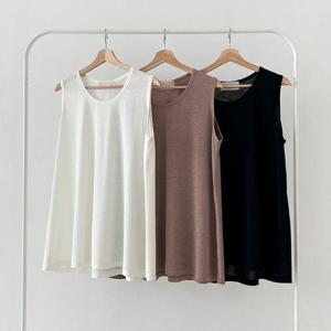 [강물처럼]빅사이즈사랑해요 P530L406 실키감촉민소매루즈티 LD