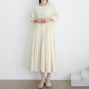 [강물처럼]아이우먼 라임주름셔링롱원피스 TGS212M406 빅사이즈