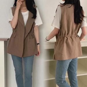 [강물처럼]위쉬몰 BN 썸머린넨마끈베스트(P375H406) 빅사이즈 (1