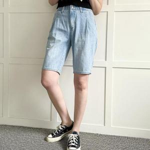 [강물처럼]빅사이즈 406 이지밴드면청반바지 DLOP301 (15887033A