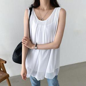 [강물처럼]아이우먼 트로피칼이중민소매 IRE147M405 빅사이즈 (1