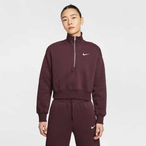 나이키자켓 RQA DQ5768-652 스포츠웨어 피닉스 플리스 오버사이즈 하프집 크롭 스웨트셔츠